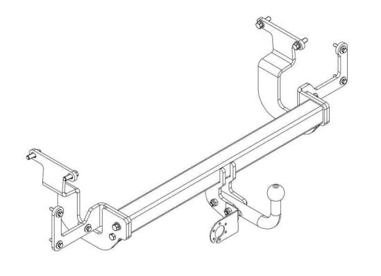 Фаркоп для Citroen Jumpy 2016- съемный крюк на двух болтах 2500кг Автос
